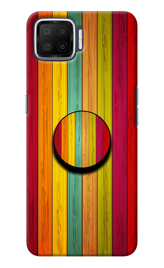 Multicolor Wooden Oppo F17 Pop Case