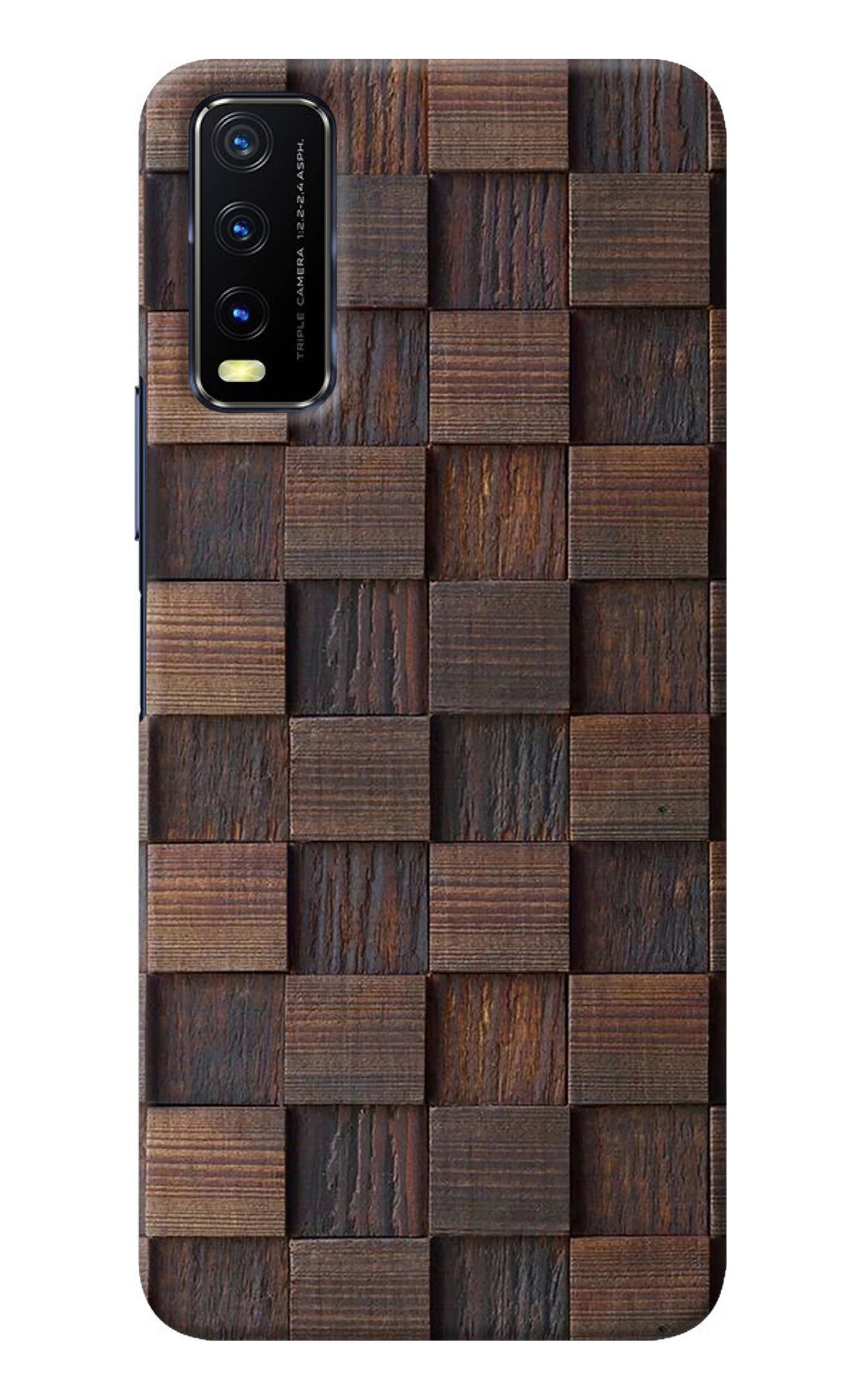 Wooden Cube Design Vivo Y20/Y20i Back Cover