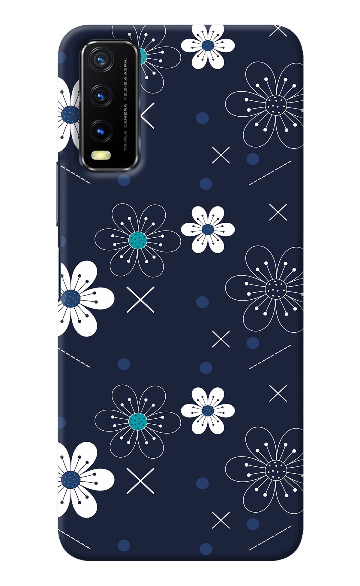 Flowers Vivo Y20/Y20i Back Cover