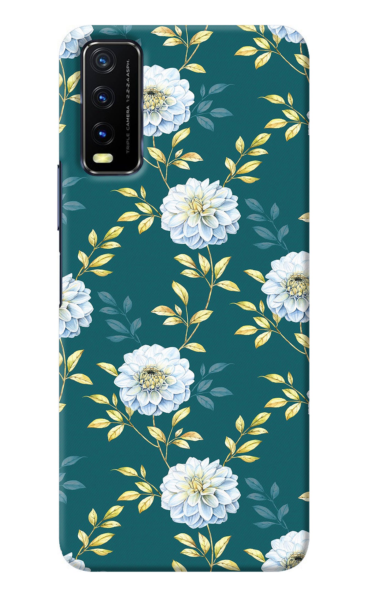 Flowers Vivo Y20/Y20i Back Cover