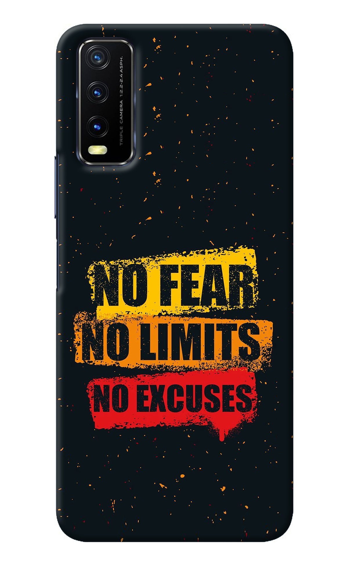 No Fear No Limits No Excuse Vivo Y20/Y20i Back Cover