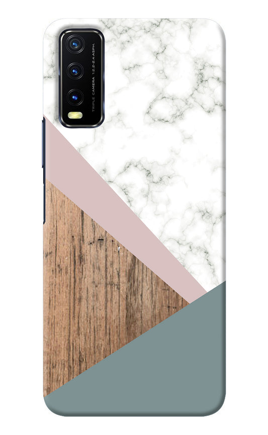 Marble wood Abstract Vivo Y20/Y20i Back Cover