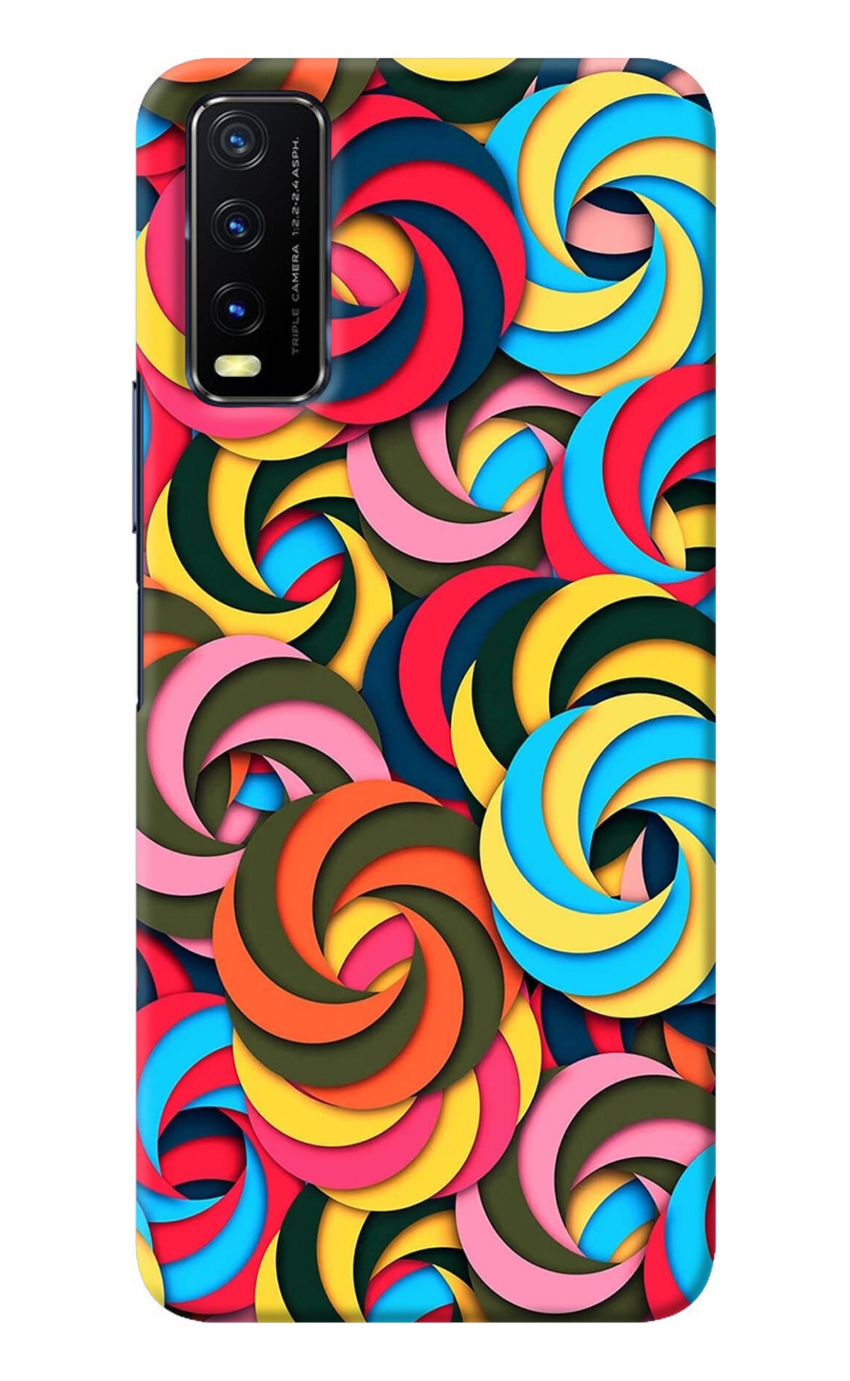 Spiral Pattern Vivo Y20/Y20i Back Cover