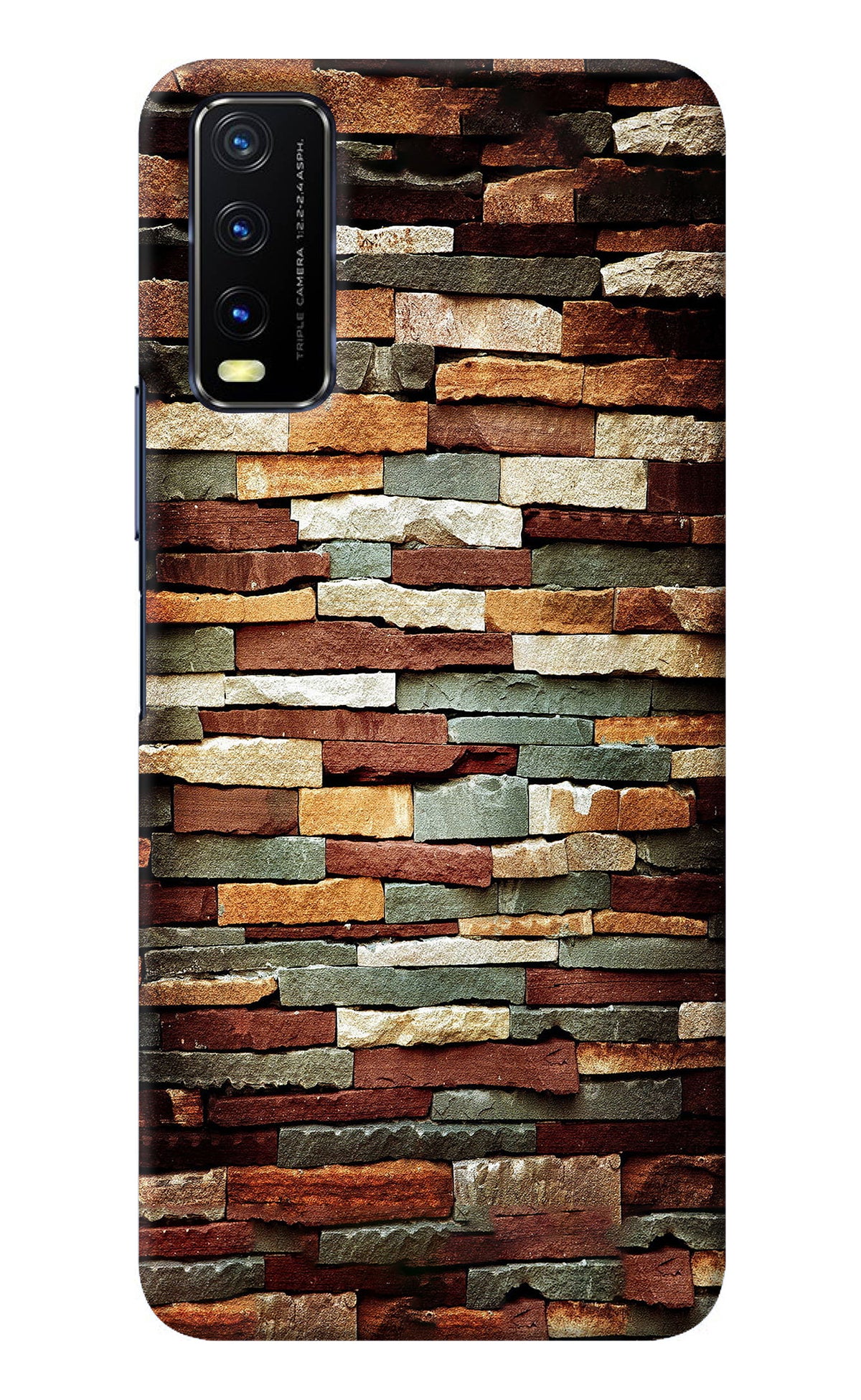 Bricks Pattern Vivo Y20/Y20i Back Cover