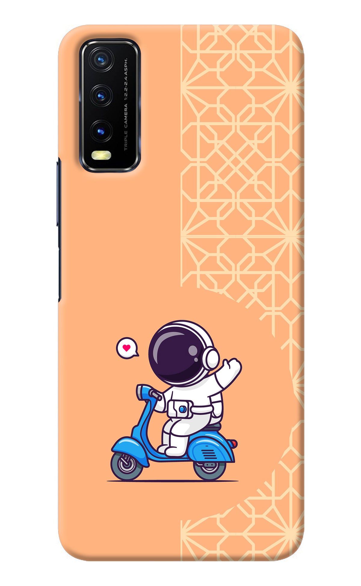 Cute Astronaut Riding Vivo Y20/Y20i Back Cover