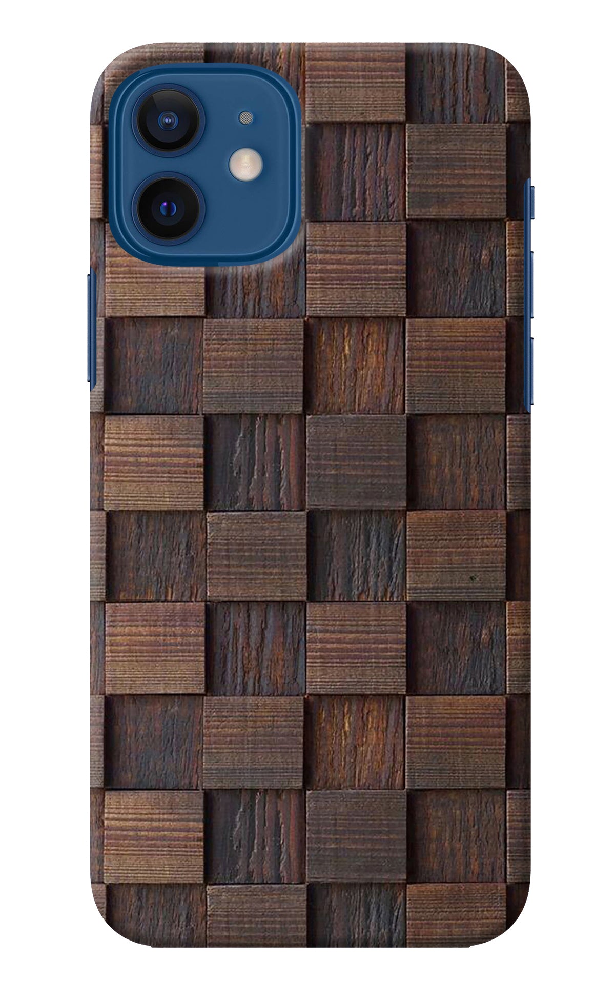 Wooden Cube Design iPhone 12 Back Cover