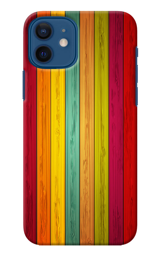 Multicolor Wooden iPhone 12 Back Cover