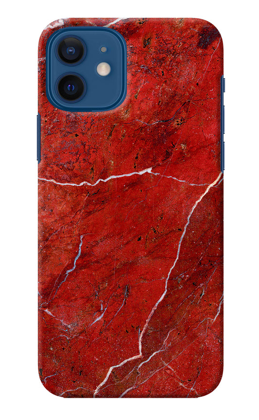 Red Marble Design iPhone 12 Back Cover