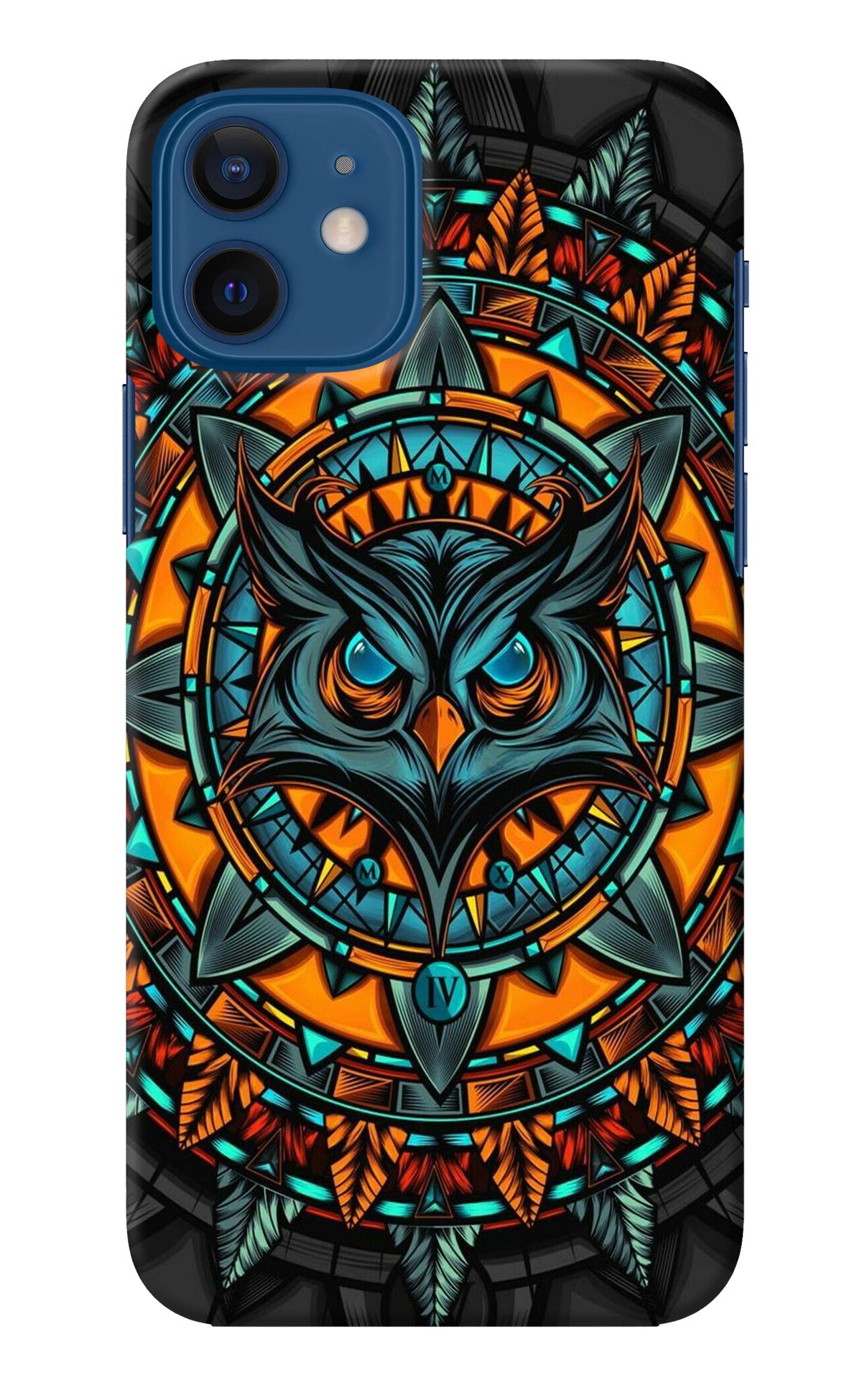 Angry Owl Art iPhone 12 Back Cover