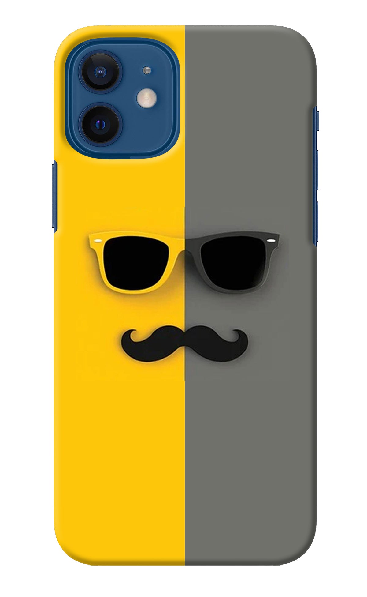 Sunglasses with Mustache iPhone 12 Back Cover