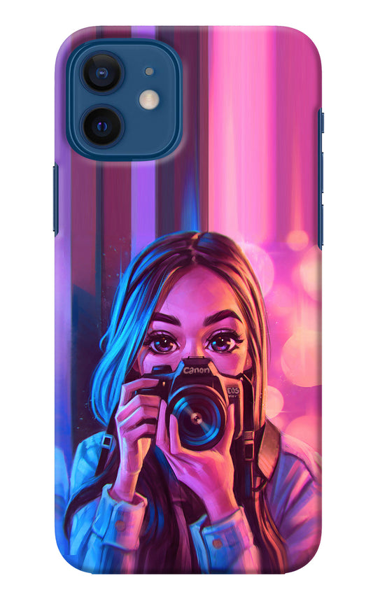 Girl Photographer iPhone 12 Back Cover