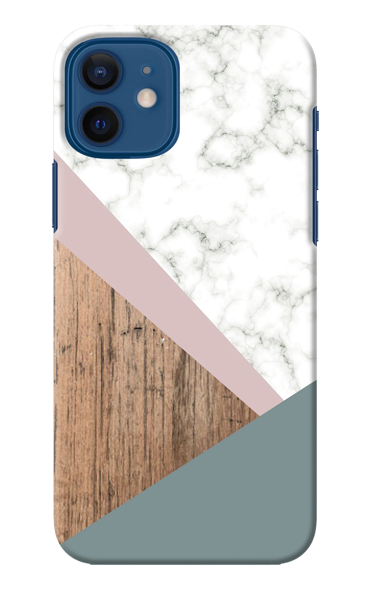 Marble wood Abstract iPhone 12 Back Cover