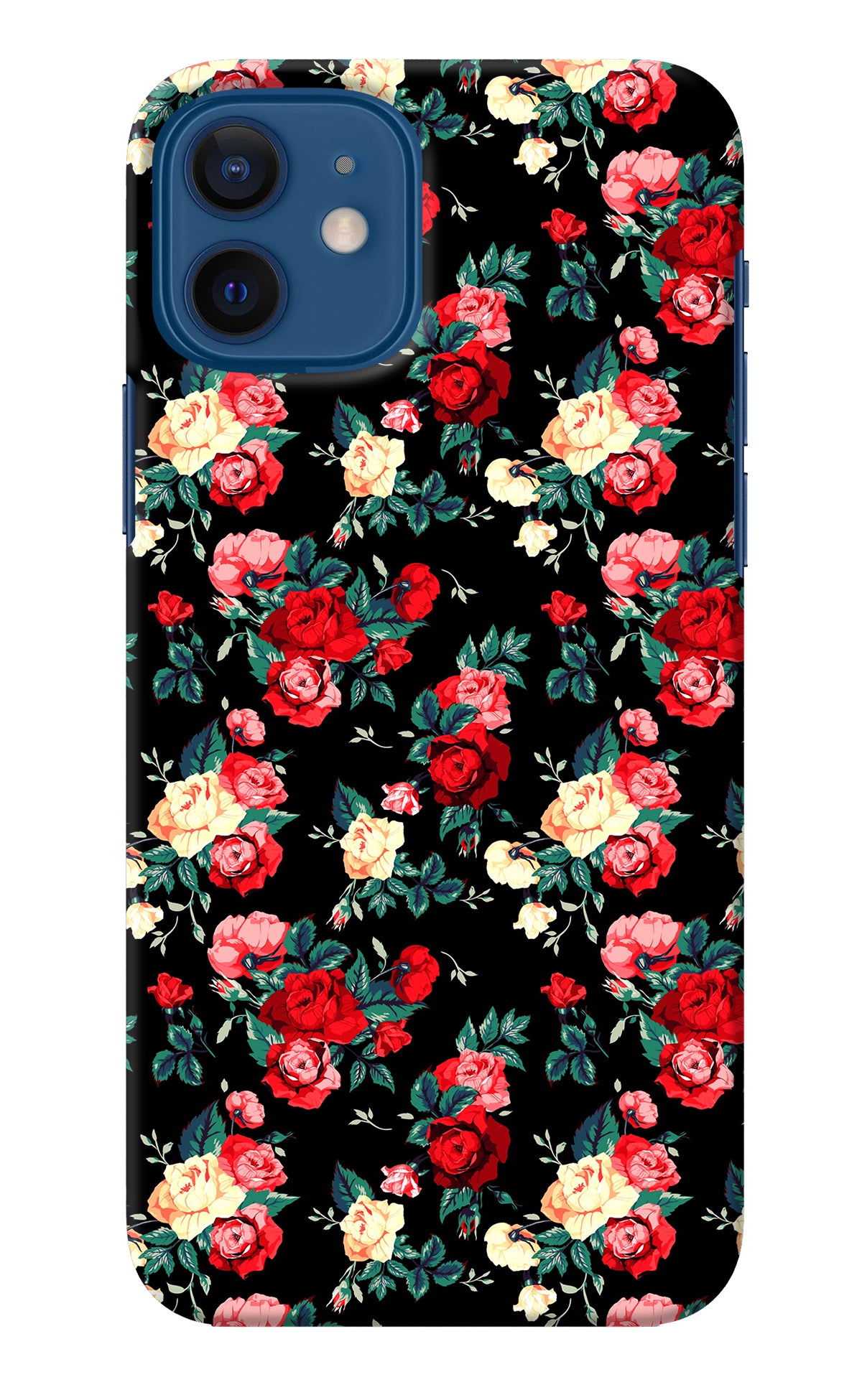 Rose Pattern iPhone 12 Back Cover