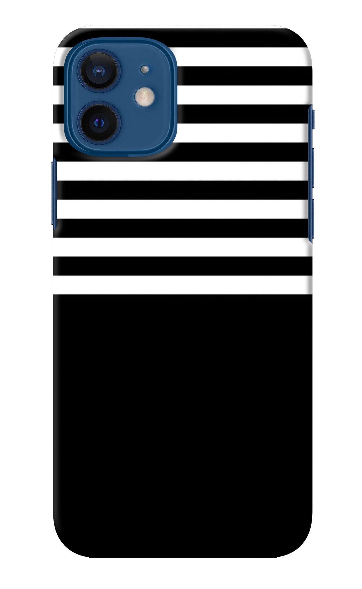 Black and White Print iPhone 12 Back Cover