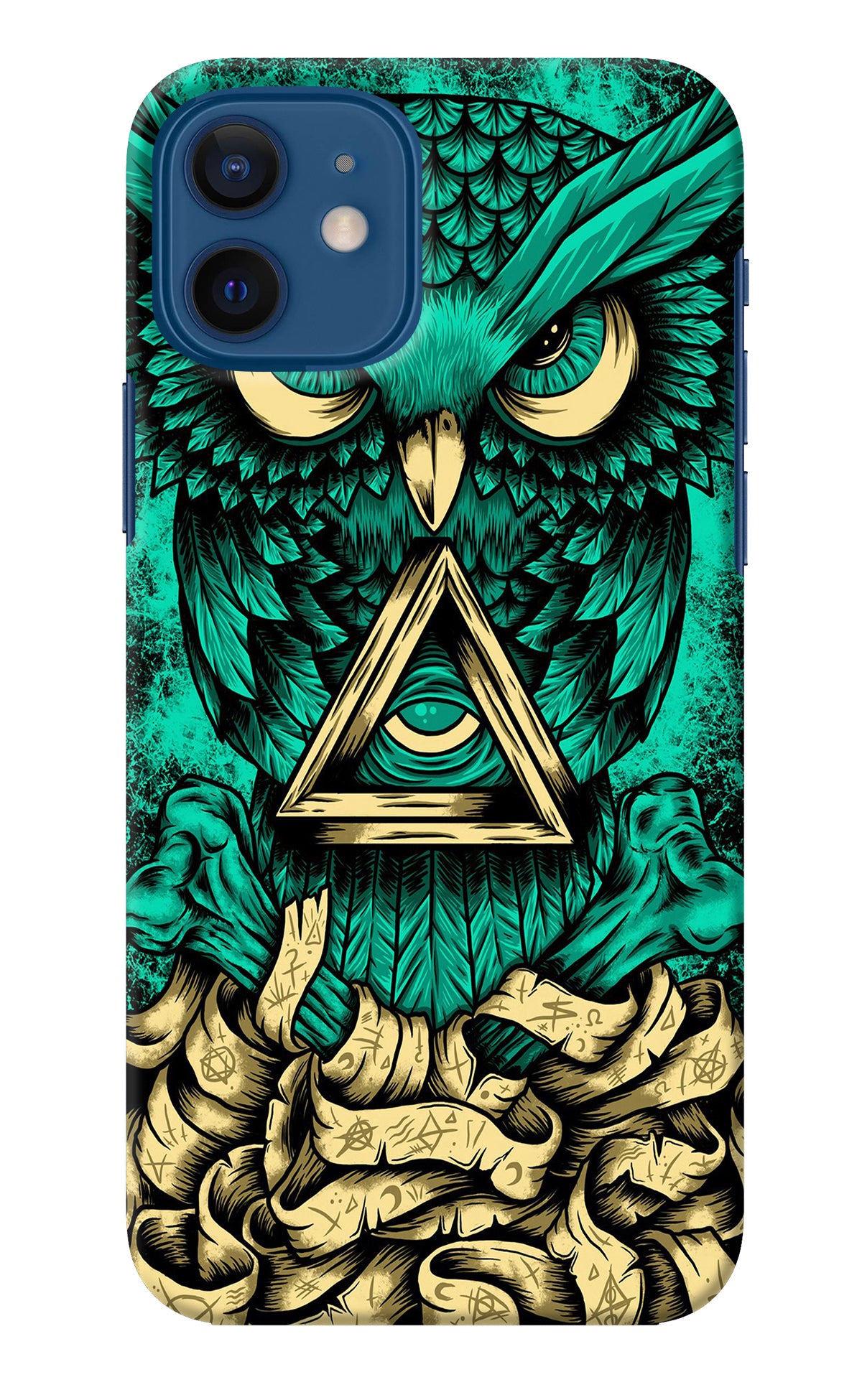 Green Owl iPhone 12 Back Cover