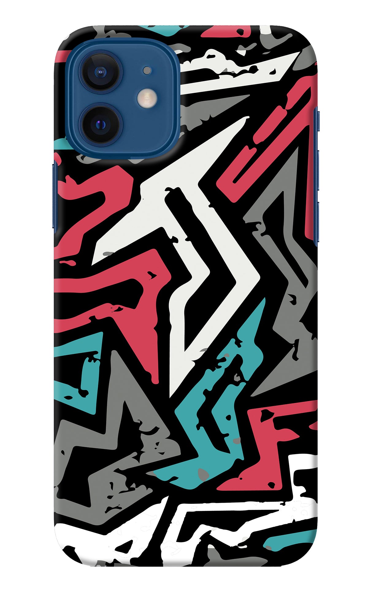 Geometric Graffiti iPhone 12 Back Cover