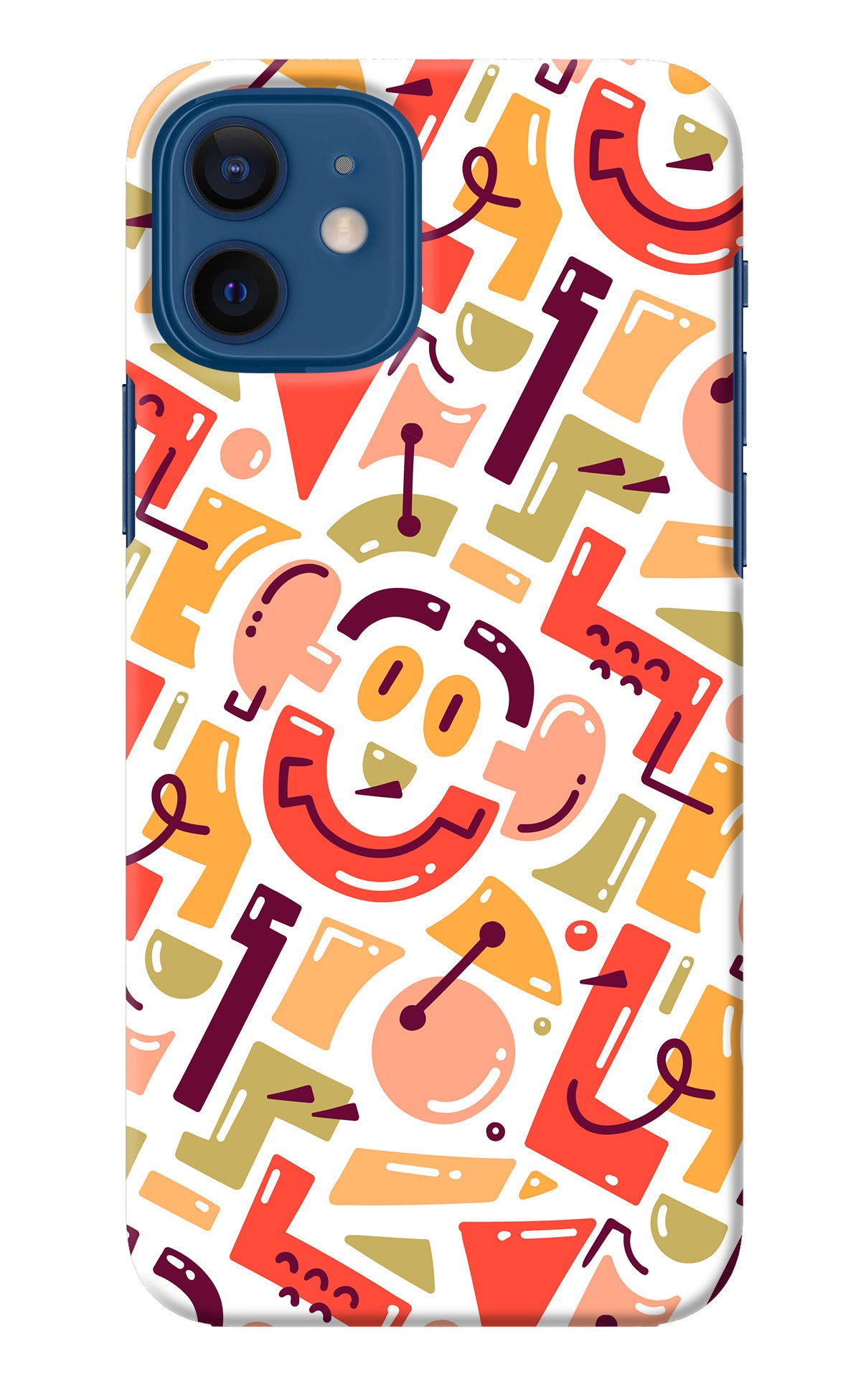 Doodle Pattern iPhone 12 Back Cover