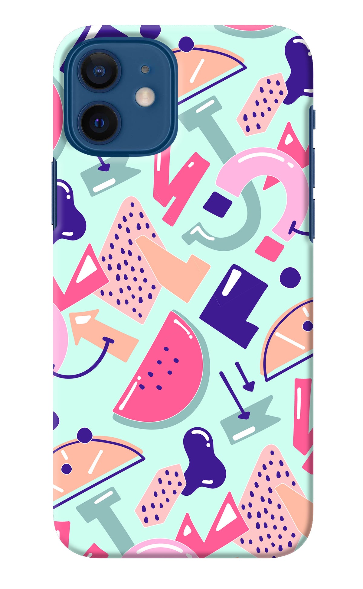 Doodle Pattern iPhone 12 Back Cover