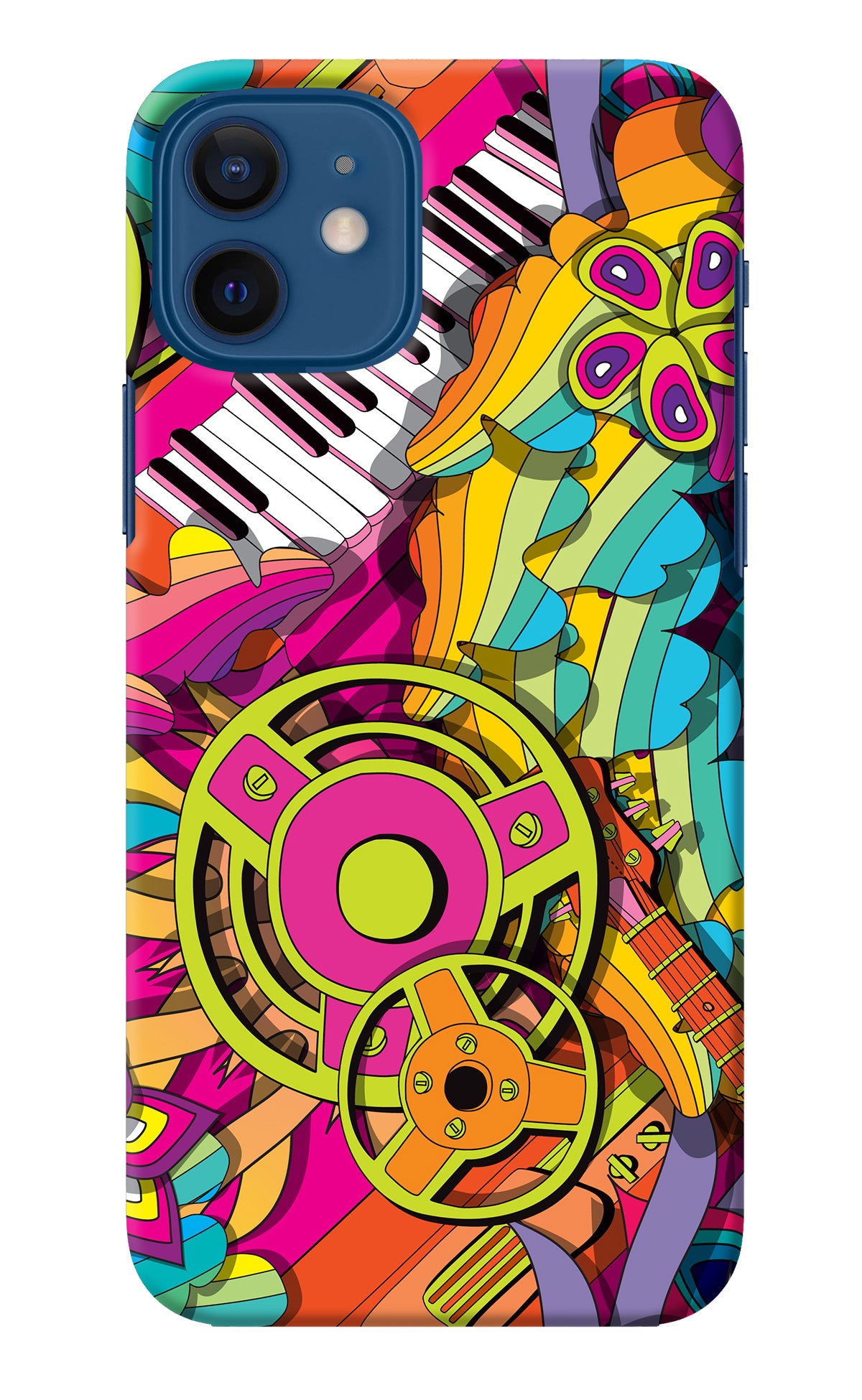 Music Doodle iPhone 12 Back Cover