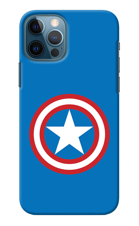Captain America Logo iPhone 12 Pro Back Cover