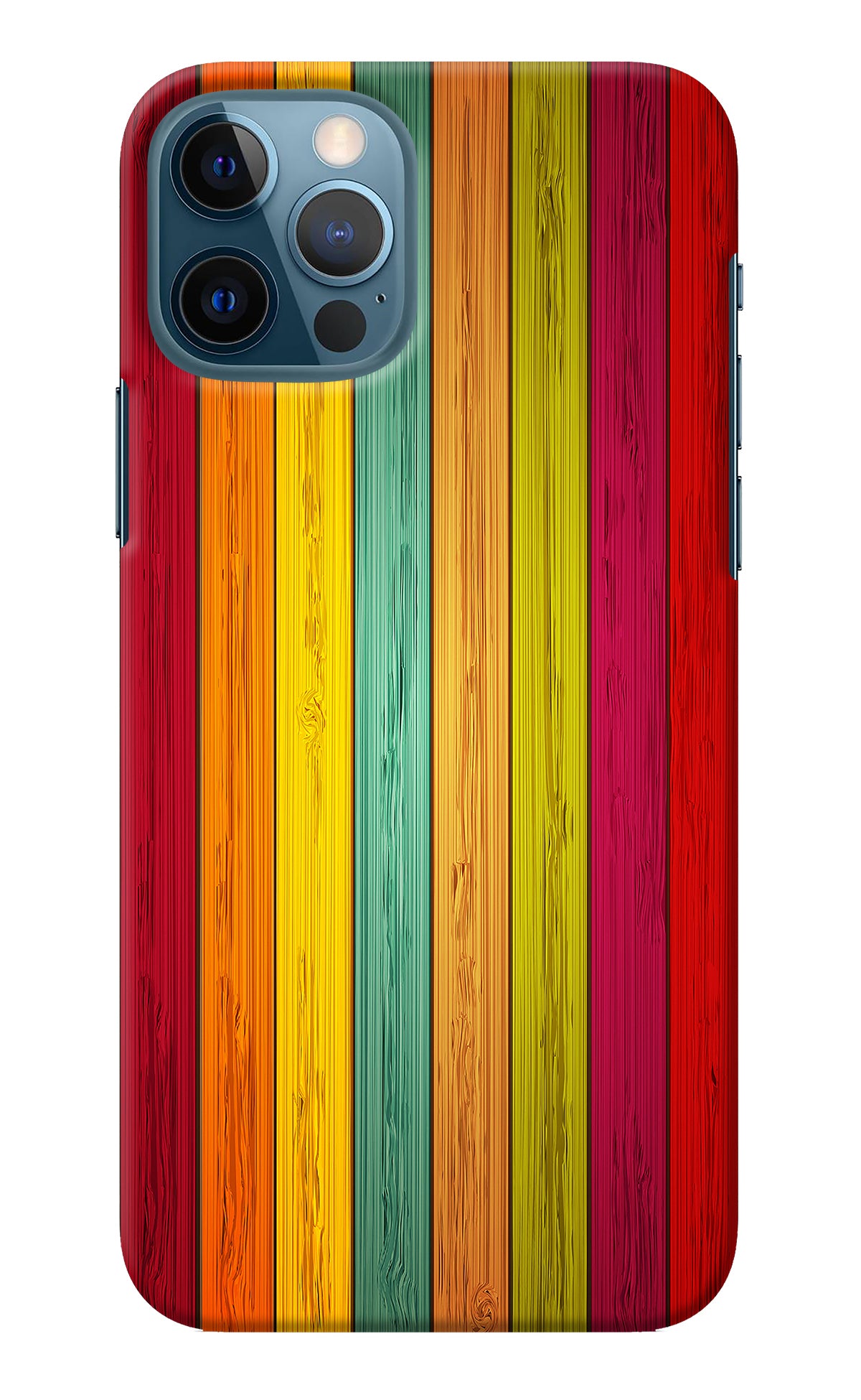Multicolor Wooden iPhone 12 Pro Back Cover