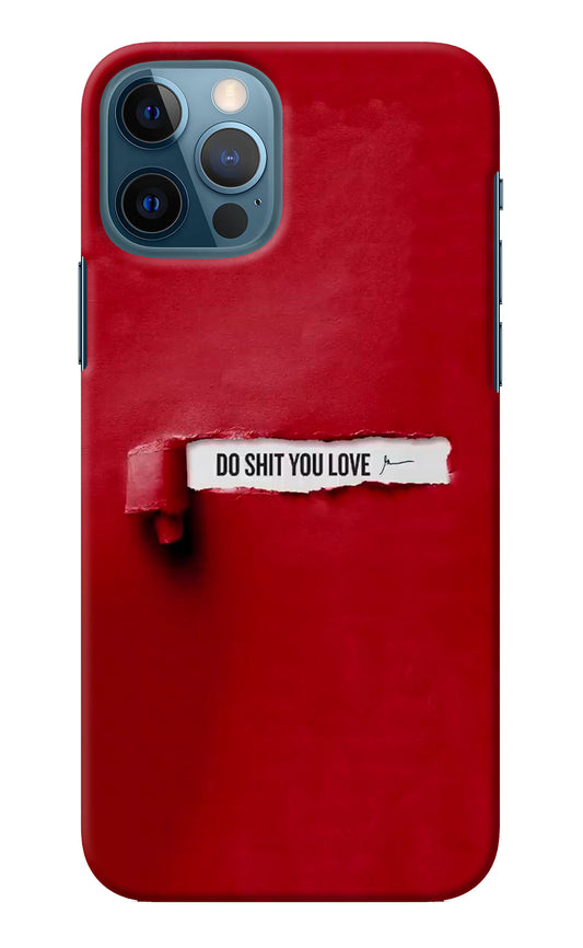 Do Shit You Love iPhone 12 Pro Back Cover
