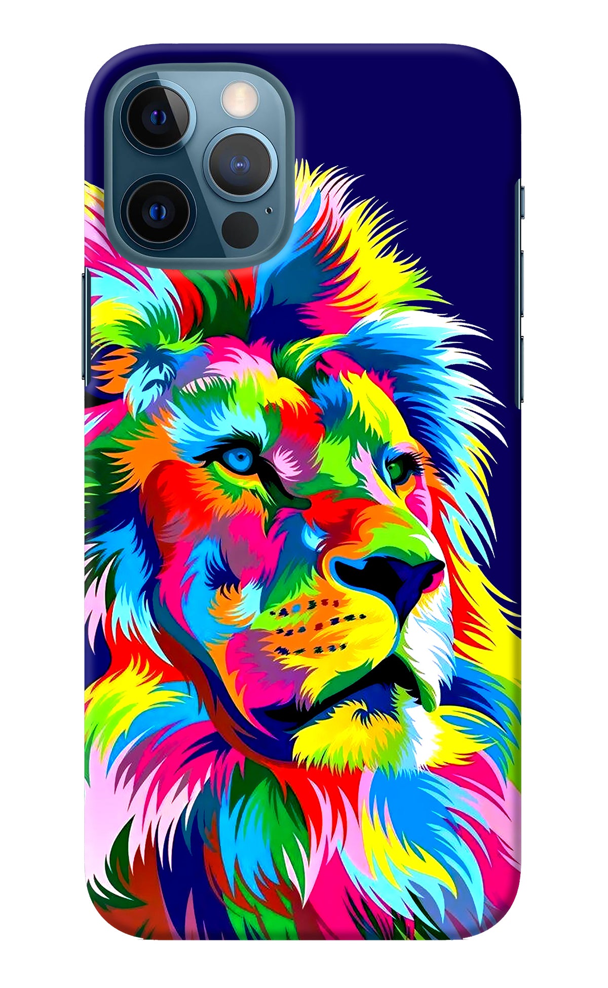 Vector Art Lion iPhone 12 Pro Back Cover