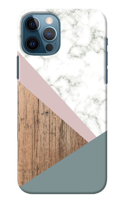 Marble wood Abstract iPhone 12 Pro Back Cover