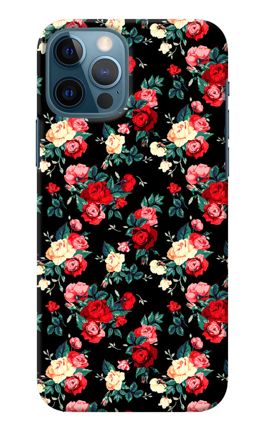 Rose Pattern iPhone 12 Pro Back Cover