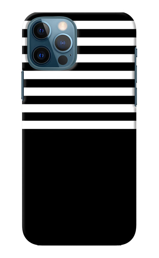 Black and White Print iPhone 12 Pro Back Cover