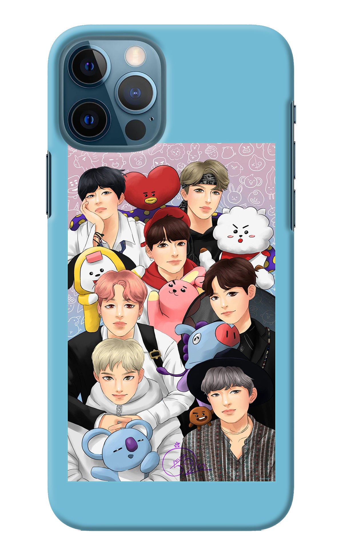 BTS with animals iPhone 12 Pro Back Cover