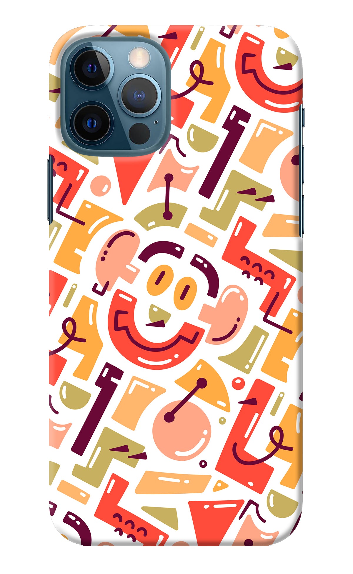 Doodle Pattern iPhone 12 Pro Back Cover