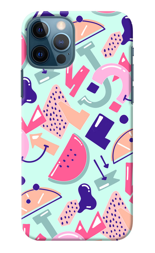 Doodle Pattern iPhone 12 Pro Back Cover