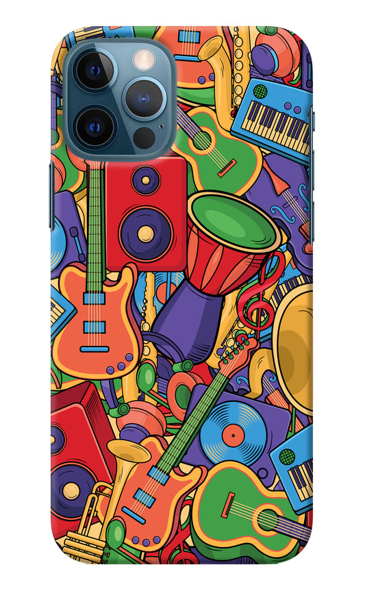 Music Instrument Doodle iPhone 12 Pro Back Cover