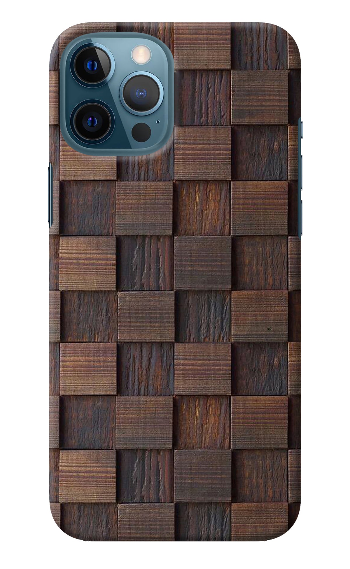 Wooden Cube Design iPhone 12 Pro Max Back Cover