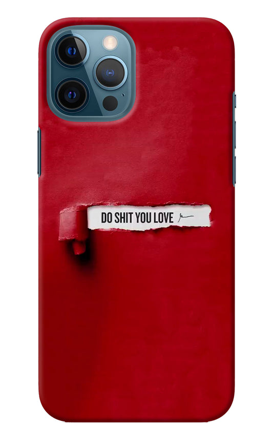 Do Shit You Love iPhone 12 Pro Max Back Cover