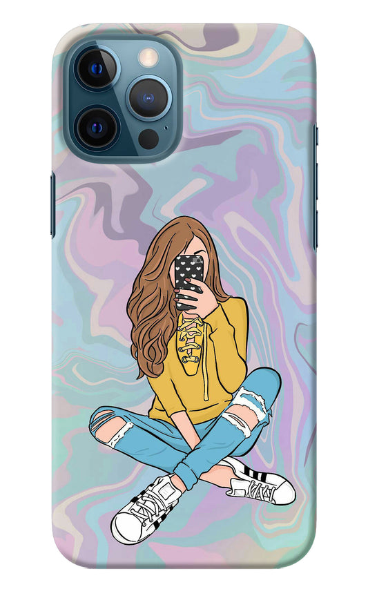 Selfie Girl iPhone 12 Pro Max Back Cover