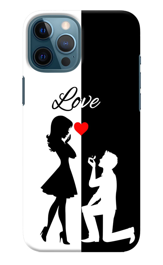 Love Propose Black And White iPhone 12 Pro Max Back Cover