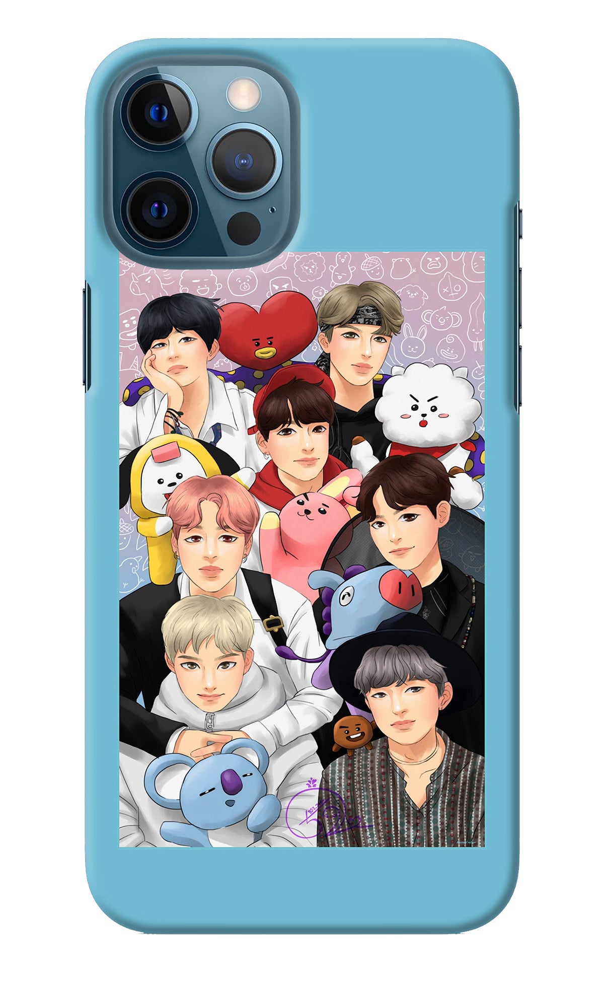 BTS with animals iPhone 12 Pro Max Back Cover