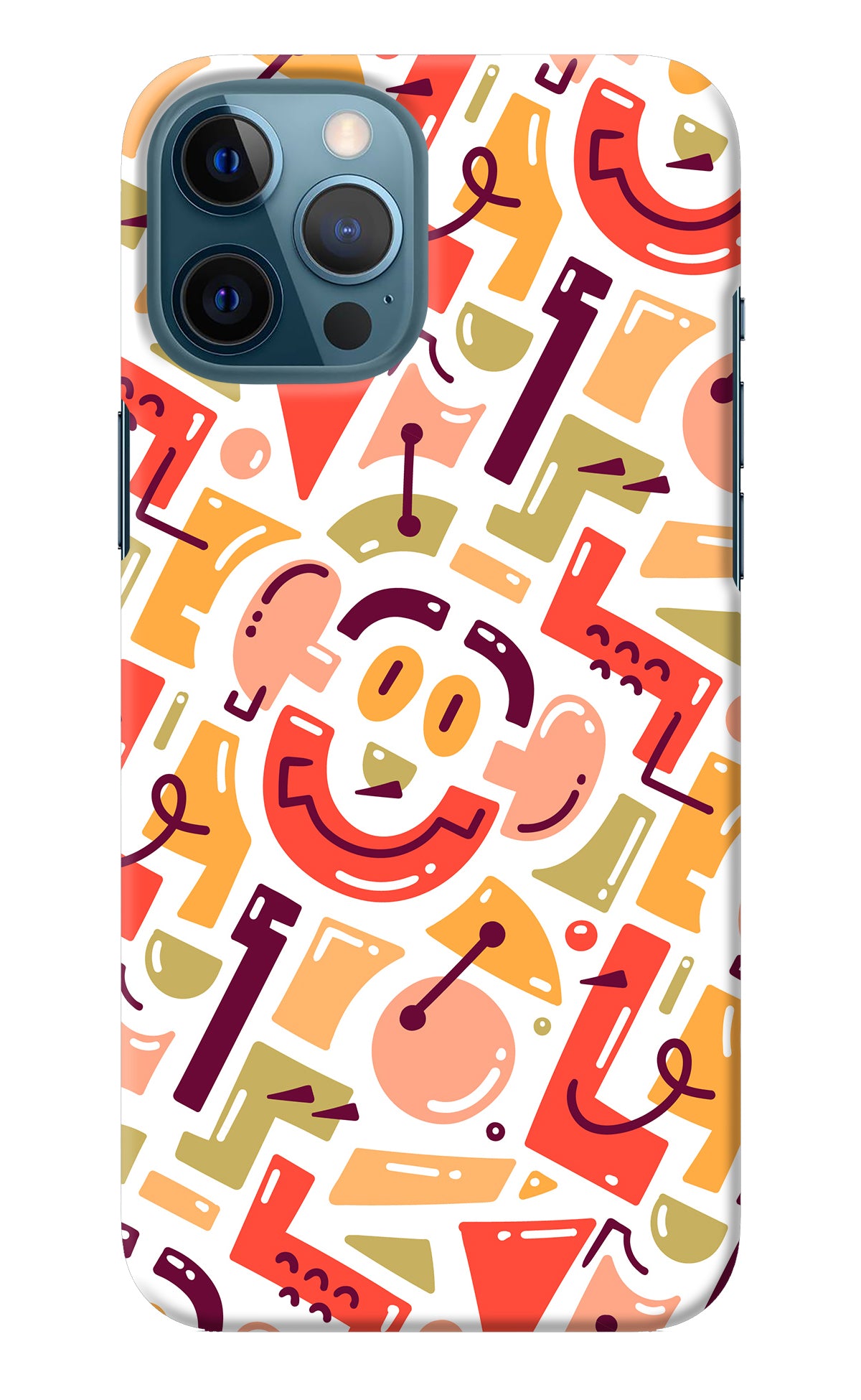 Doodle Pattern iPhone 12 Pro Max Back Cover