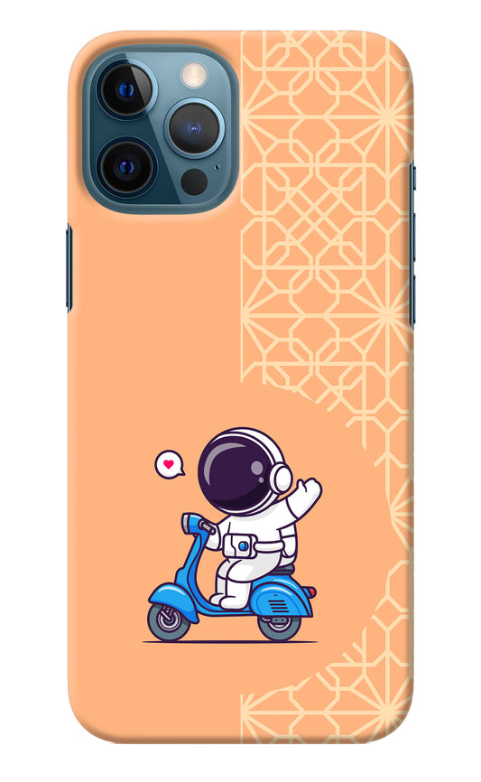 Cute Astronaut Riding iPhone 12 Pro Max Back Cover