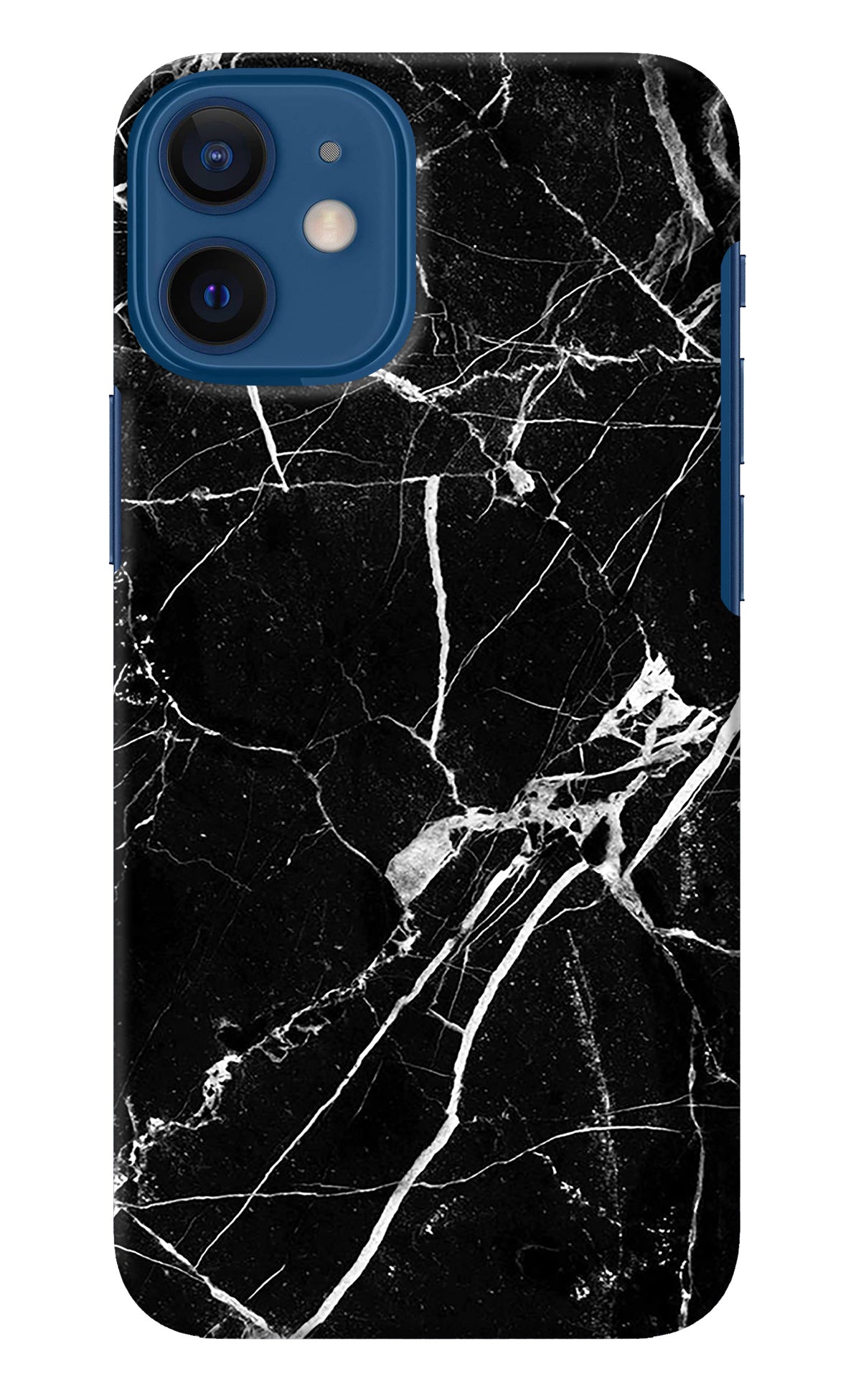 Black Marble Pattern iPhone 12 Mini Back Cover