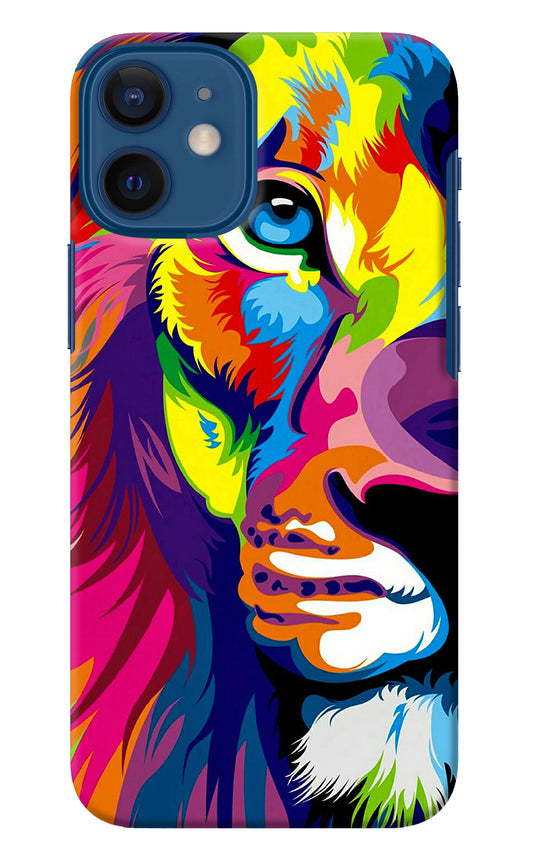 Lion Half Face iPhone 12 Mini Back Cover