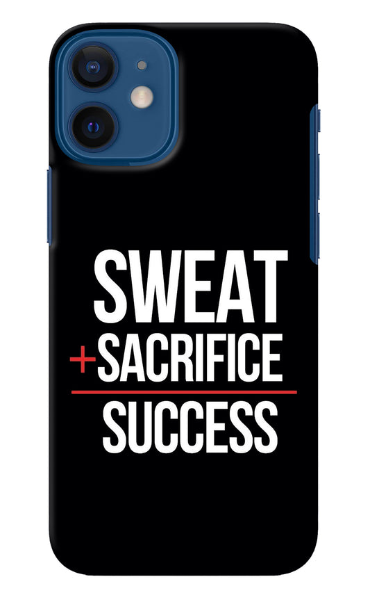 Sweat Sacrifice Success iPhone 12 Mini Back Cover