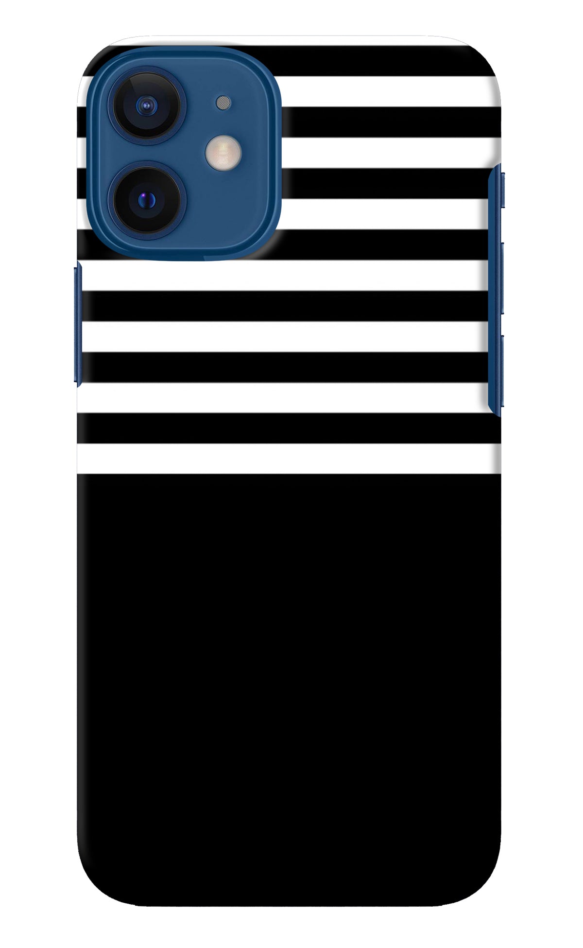 Black and White Print iPhone 12 Mini Back Cover