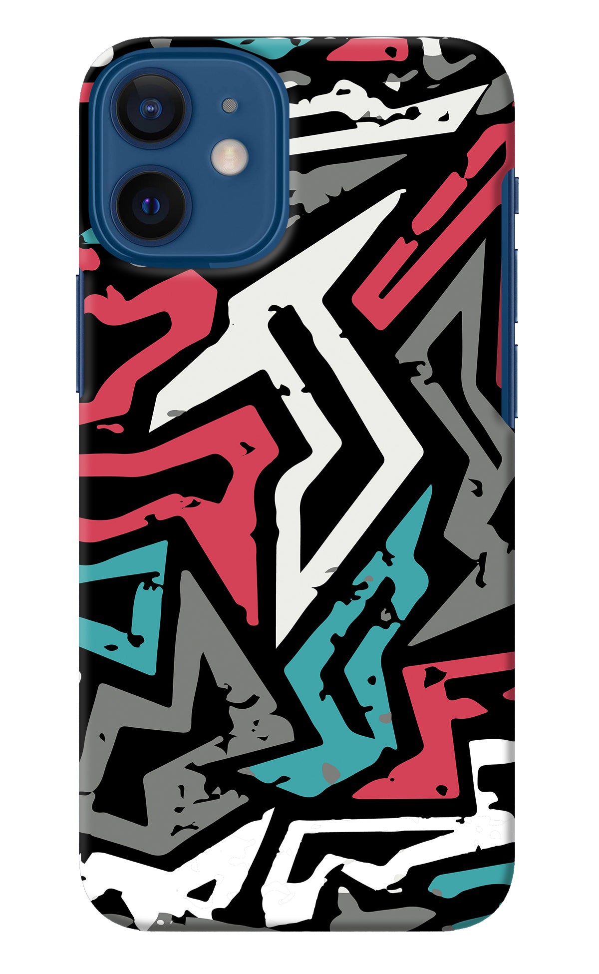 Geometric Graffiti iPhone 12 Mini Back Cover