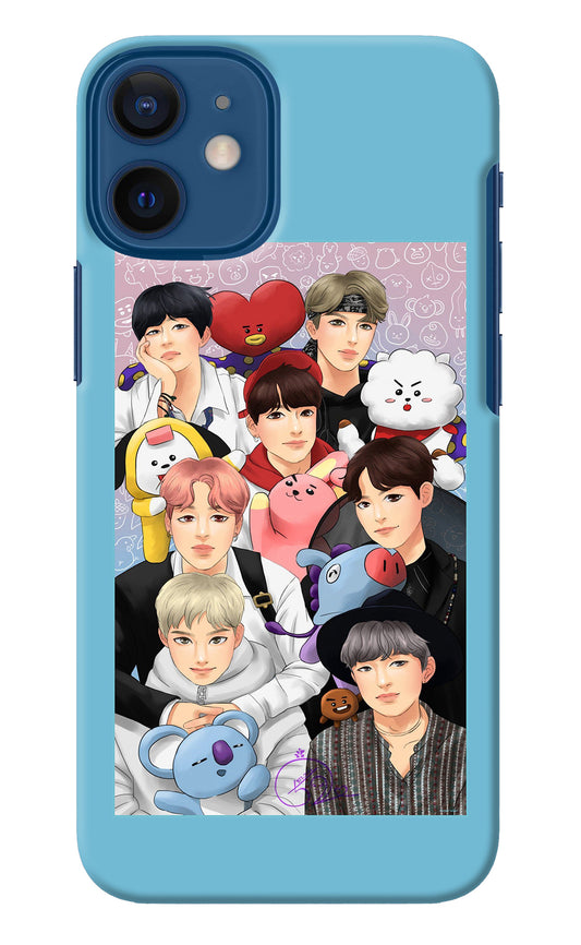 BTS with animals iPhone 12 Mini Back Cover