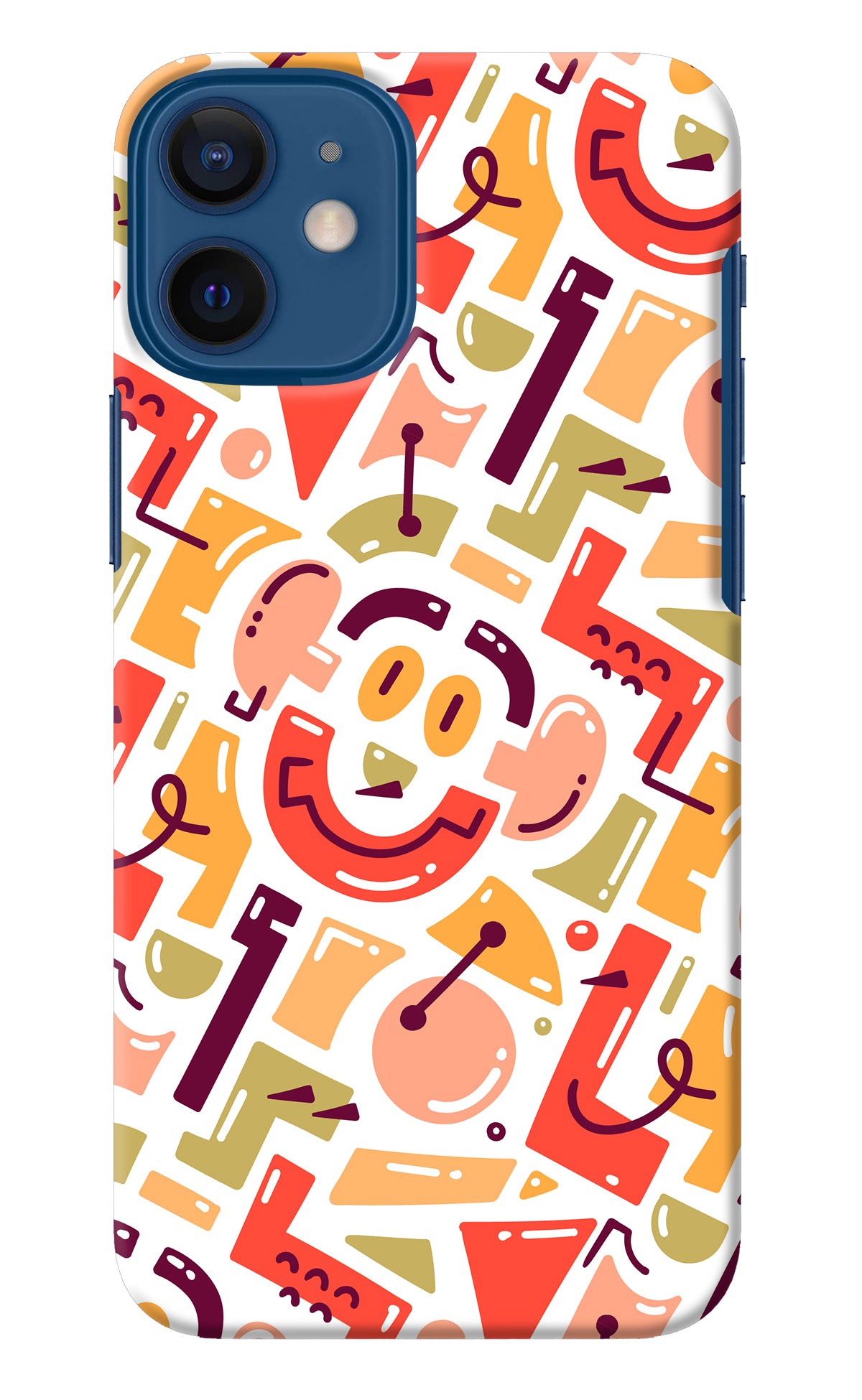 Doodle Pattern iPhone 12 Mini Back Cover