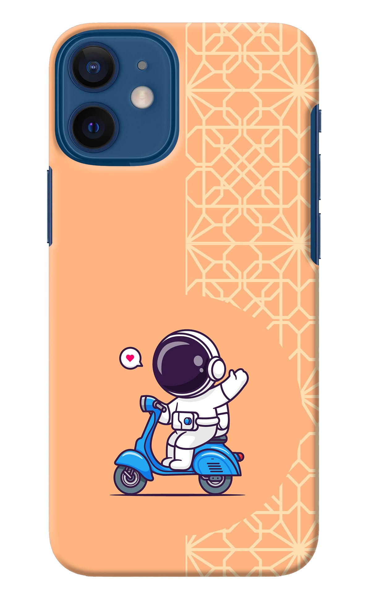 Cute Astronaut Riding iPhone 12 Mini Back Cover