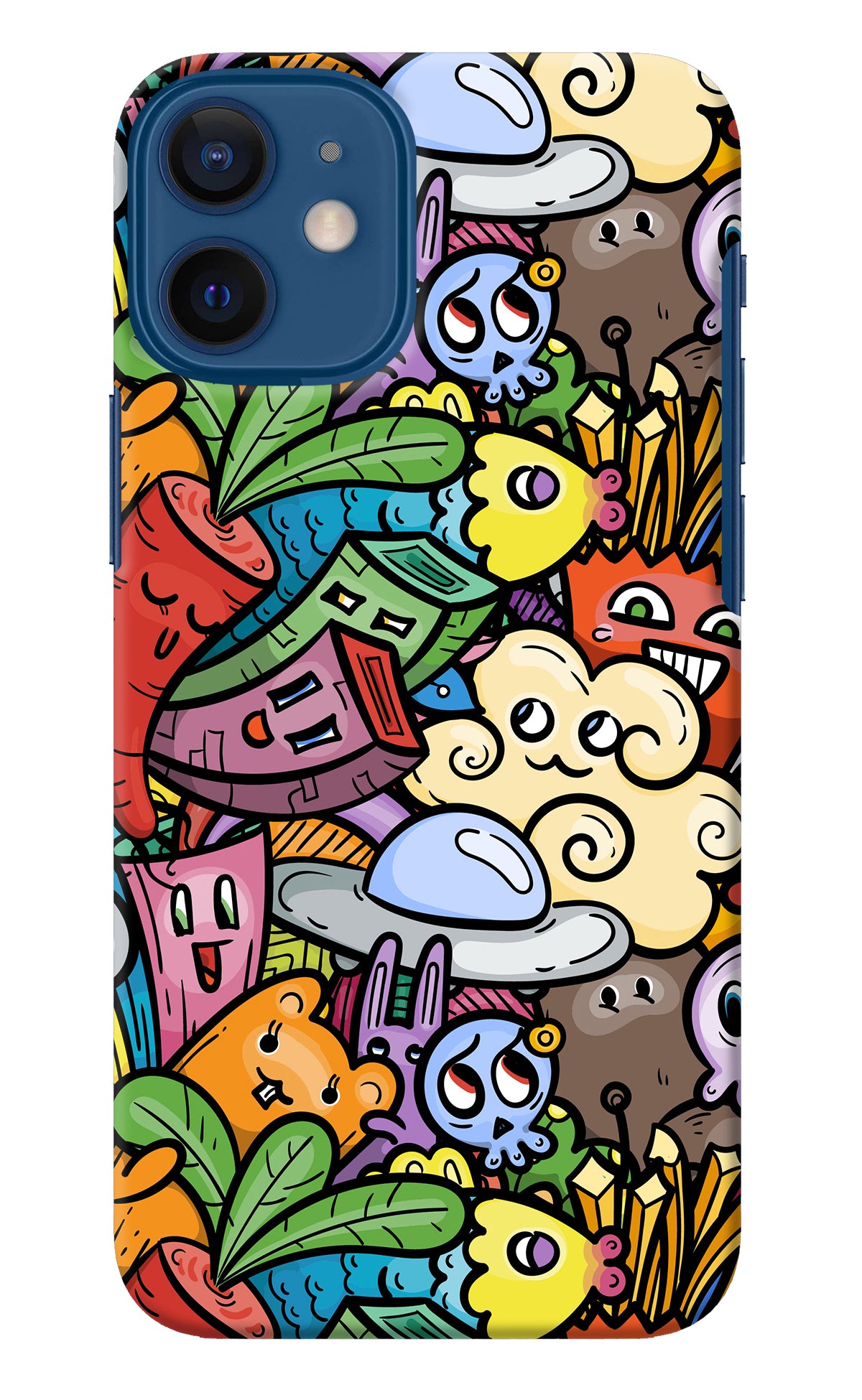 Veggie Doodle iPhone 12 Mini Back Cover